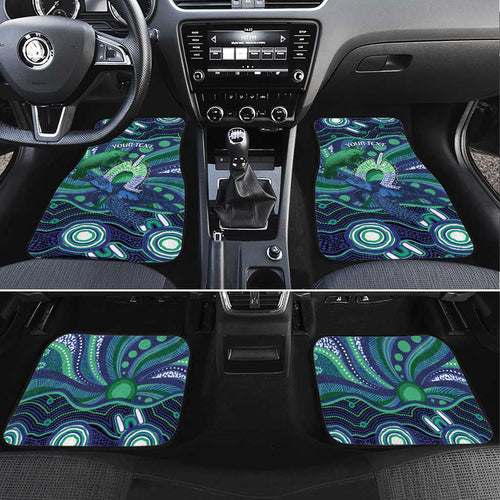 Personalised Torres Strait Islander Flag Day Car Mats Dhari Australia Dugong Turtle Aboriginal Art