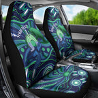 Personalised Torres Strait Islander Flag Day Car Seat Cover Dhari Australia Dugong Turtle Aboriginal Art
