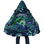 Personalised Torres Strait Islander Flag Day Cloak Dhari Australia Dugong Turtle Aboriginal Art