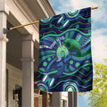 Personalised Torres Strait Islander Flag Day Garden Flag Dhari Australia Dugong Turtle Aboriginal Art