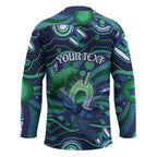 Personalised Torres Strait Islander Flag Day Hockey Jersey Dhari Australia Dugong Turtle Aboriginal Art