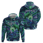 Personalised Torres Strait Islander Flag Day Hoodie Dhari Australia Dugong Turtle Aboriginal Art