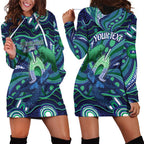 Personalised Torres Strait Islander Flag Day Hoodie Dress Dhari Australia Dugong Turtle Aboriginal Art