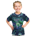 Personalised Torres Strait Islander Flag Day Kid T Shirt Dhari Australia Dugong Turtle Aboriginal Art