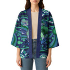 Personalised Torres Strait Islander Flag Day Kimono Dhari Australia Dugong Turtle Aboriginal Art