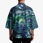 Personalised Torres Strait Islander Flag Day Kimono Dhari Australia Dugong Turtle Aboriginal Art