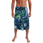 Personalised Torres Strait Islander Flag Day Lavalava Dhari Australia Dugong Turtle Aboriginal Art