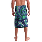 Personalised Torres Strait Islander Flag Day Lavalava Dhari Australia Dugong Turtle Aboriginal Art