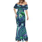 Personalised Torres Strait Islander Flag Day Mermaid Dress Dhari Australia Dugong Turtle Aboriginal Art