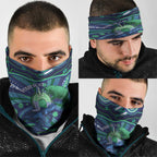 Personalised Torres Strait Islander Flag Day Neck Gaiter Dhari Australia Dugong Turtle Aboriginal Art