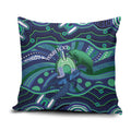 Personalised Torres Strait Islander Flag Day Pillow Cover Dhari Australia Dugong Turtle Aboriginal Art