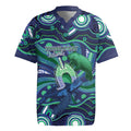 Personalised Torres Strait Islander Flag Day Rugby Jersey Dhari Australia Dugong Turtle Aboriginal Art