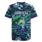 Personalised Torres Strait Islander Flag Day Rugby Jersey Dhari Australia Dugong Turtle Aboriginal Art