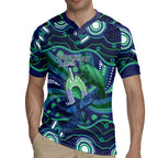 Personalised Torres Strait Islander Flag Day Rugby Jersey Dhari Australia Dugong Turtle Aboriginal Art