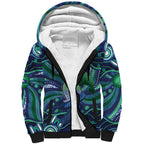 Personalised Torres Strait Islander Flag Day Sherpa Hoodie Dhari Australia Dugong Turtle Aboriginal Art