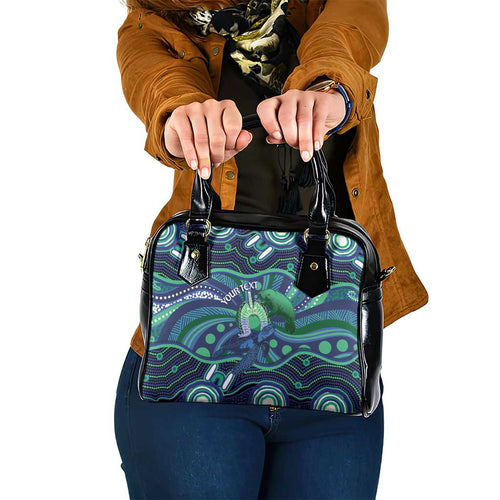 Personalised Torres Strait Islander Flag Day Shoulder Handbag Dhari Australia Dugong Turtle Aboriginal Art