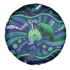 Personalised Torres Strait Islander Flag Day Spare Tire Cover Dhari Australia Dugong Turtle Aboriginal Art