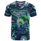 Personalised Torres Strait Islander Flag Day T Shirt Dhari Australia Dugong Turtle Aboriginal Art
