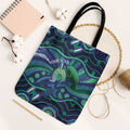 Personalised Torres Strait Islander Flag Day Tote Bag Dhari Australia Dugong Turtle Aboriginal Art