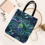 Personalised Torres Strait Islander Flag Day Tote Bag Dhari Australia Dugong Turtle Aboriginal Art