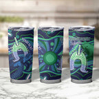 Personalised Torres Strait Islander Flag Day Tumbler Cup Dhari Australia Dugong Turtle Aboriginal Art