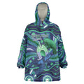 Personalised Torres Strait Islander Flag Day Wearable Blanket Hoodie Dhari Australia Dugong Turtle Aboriginal Art