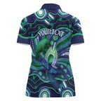 Personalised Torres Strait Islander Flag Day Women Polo Shirt Dhari Australia Dugong Turtle Aboriginal Art