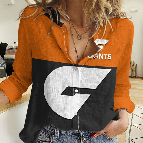 Personalised GWS Giants Football 2023 Women Casual Shirt Sporty Style LT14