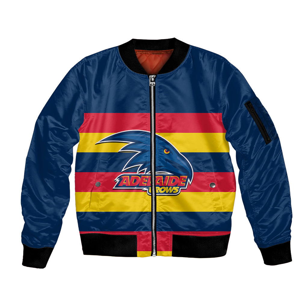 personalised-adelaide-football-2023-sleeve-zip-bomber-jacket-go-crows-sporty-style