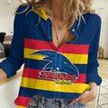 Personalised Adelaide Football 2023 Women Casual Shirt Go Crows Sporty Style LT14