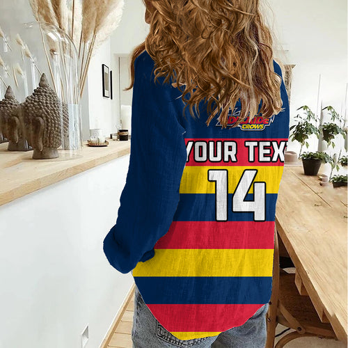 Personalised Adelaide Football 2023 Women Casual Shirt Go Crows Sporty Style LT14