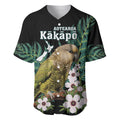 Personalised New Zealand Kakapo Baseball Jersey Aotearoa Fern With Manuka