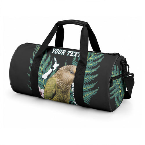 Personalised New Zealand Kakapo Duffle Bag Aotearoa Fern With Manuka