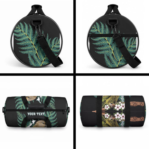 Personalised New Zealand Kakapo Duffle Bag Aotearoa Fern With Manuka