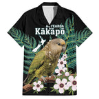 Personalised New Zealand Kakapo Hawaiian Shirt Aotearoa Fern With Manuka