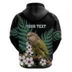 Personalised New Zealand Kakapo Hoodie Aotearoa Fern With Manuka