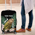 Personalised New Zealand Kakapo Luggage Cover Aotearoa Fern With Manuka