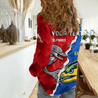 Dolphins Mix Eels Rugby Women Casual Shirt Sporty Style LT14