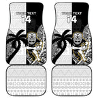 Custom Fiji And New Zealand Rugby Car Mats Aotearoa Silver Fern Mix Fijian Tapa Pattern