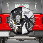 Custom Fiji And New Zealand Rugby Spare Tire Cover Aotearoa Silver Fern Mix Fijian Tapa Pattern