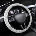 Fiji And New Zealand Rugby Steering Wheel Cover Aotearoa Silver Fern Mix Fijian Tapa Pattern