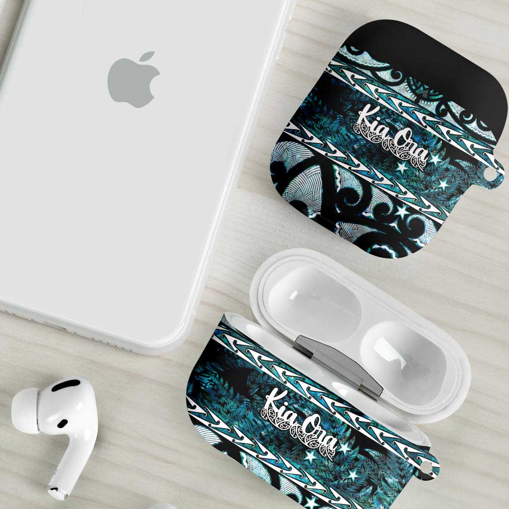 Kia Ora New Zealand AirPods Case Aotearoa Proud Maori Paua Shell Silver Fern - Aussie Hoodie