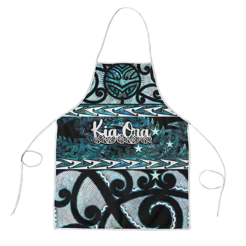 Kia Ora New Zealand Apron Aotearoa Proud Maori Paua Shell Silver Fern - Aussie Hoodie