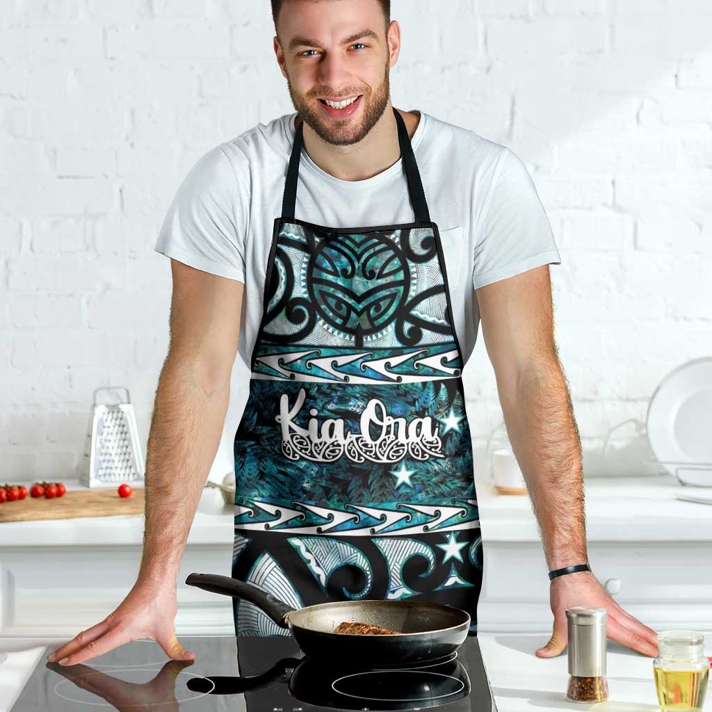 Kia Ora New Zealand Apron Aotearoa Proud Maori Paua Shell Silver Fern - Aussie Hoodie