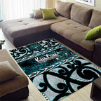 Kia Ora New Zealand Area Rug Aotearoa Proud Maori Paua Shell Silver Fern - Aussie Hoodie