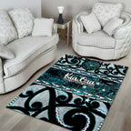 Kia Ora New Zealand Area Rug Aotearoa Proud Maori Paua Shell Silver Fern - Aussie Hoodie