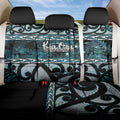 Kia Ora New Zealand Back Car Seat Cover Aotearoa Proud Maori Paua Shell Silver Fern - Aussie Hoodie