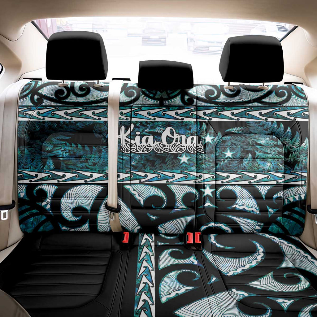 Kia Ora New Zealand Back Car Seat Cover Aotearoa Proud Maori Paua Shell Silver Fern - Aussie Hoodie