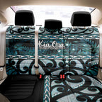 Kia Ora New Zealand Back Car Seat Cover Aotearoa Proud Maori Paua Shell Silver Fern - Aussie Hoodie