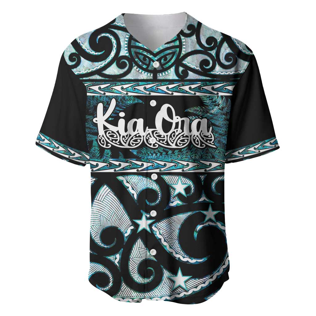 Kia Ora New Zealand Baseball Jersey Aotearoa Proud Maori Paua Shell Silver Fern - Aussie Hoodie